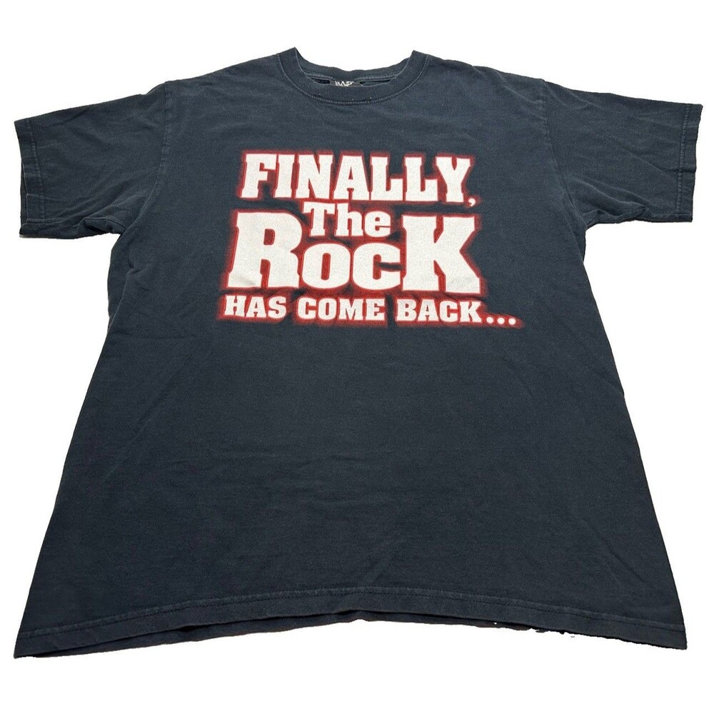 Vintage WWF The Rock Finally The Rock Has Come Back... Phoenix T-Shirt Large Y2K